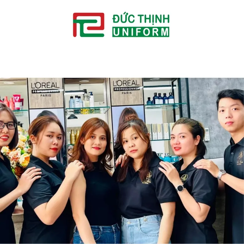 Đồng phục nhân viên salon tóc áo thun thoải mái