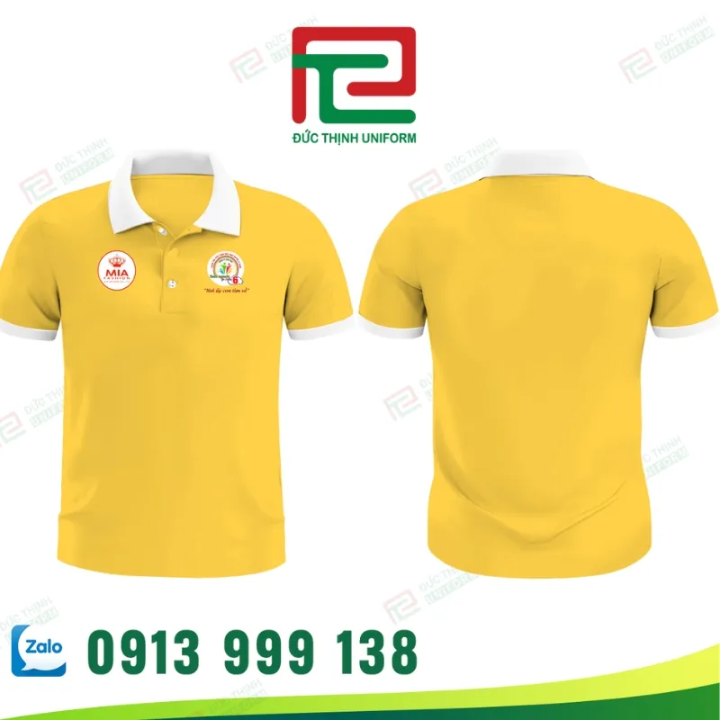 áo thun đồng phục cổ trụ