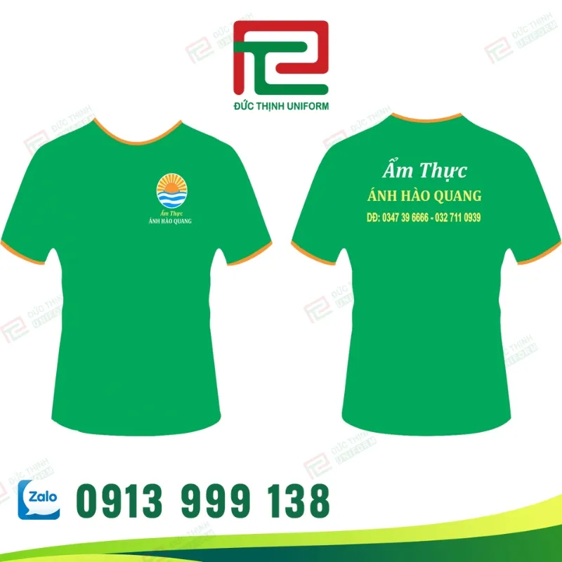 áo thun đồng phục cổ tròn