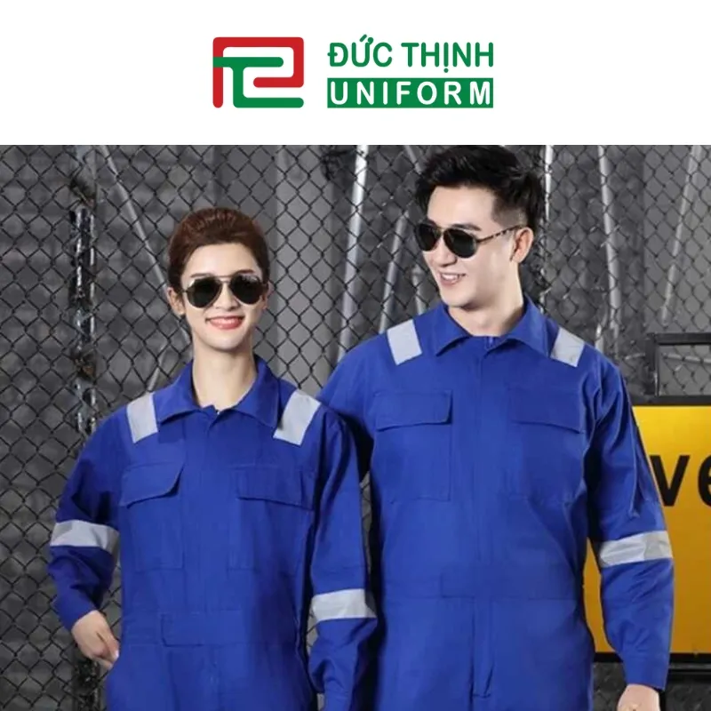 Đồng phục bảo hộ cơ khí kèm dải phản quang