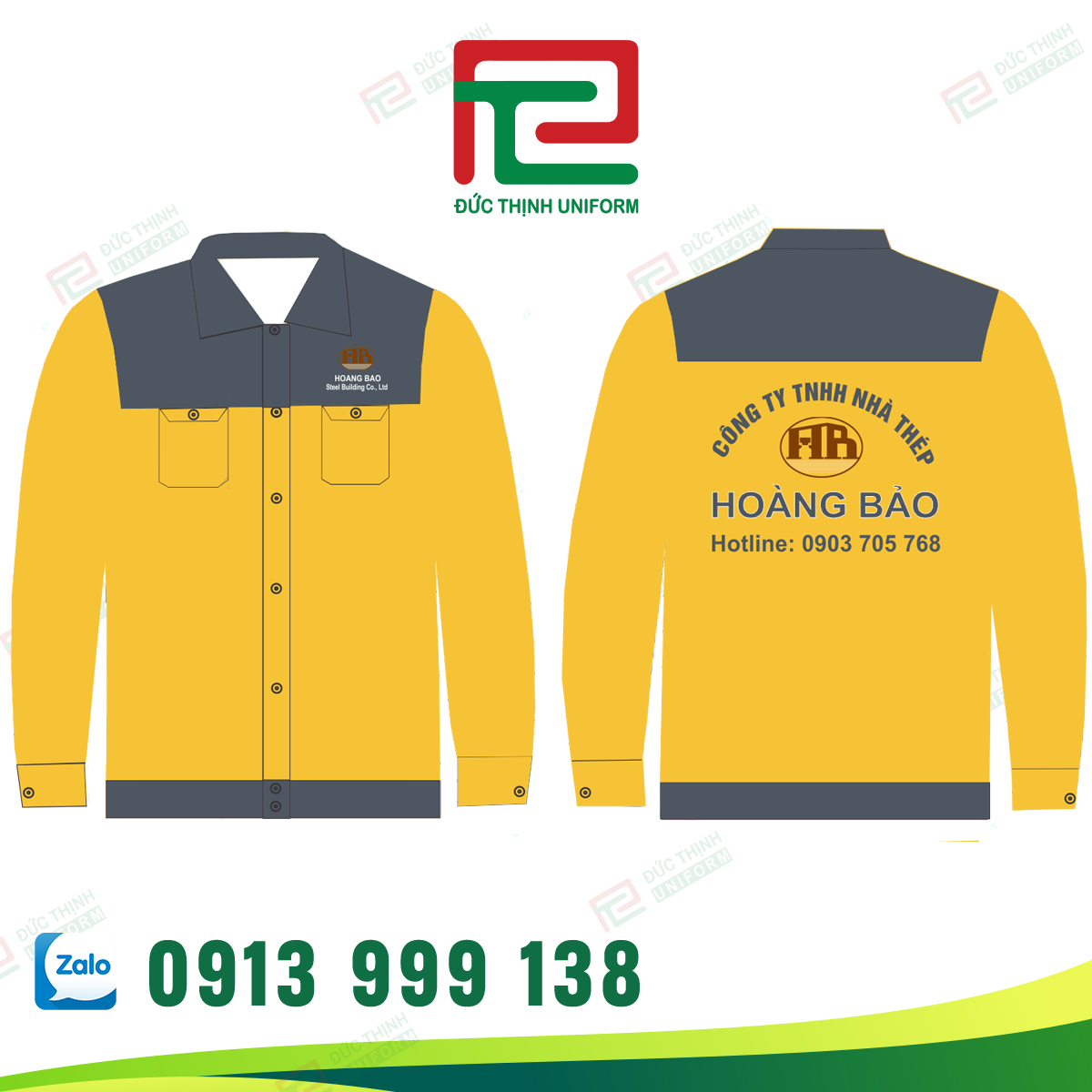 Áo bảo hộ cơ khí Hoàng Bảo