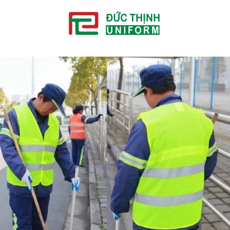 Đồng phục công nhân vệ sinh môi trường đi kèm áo bảo hộ
