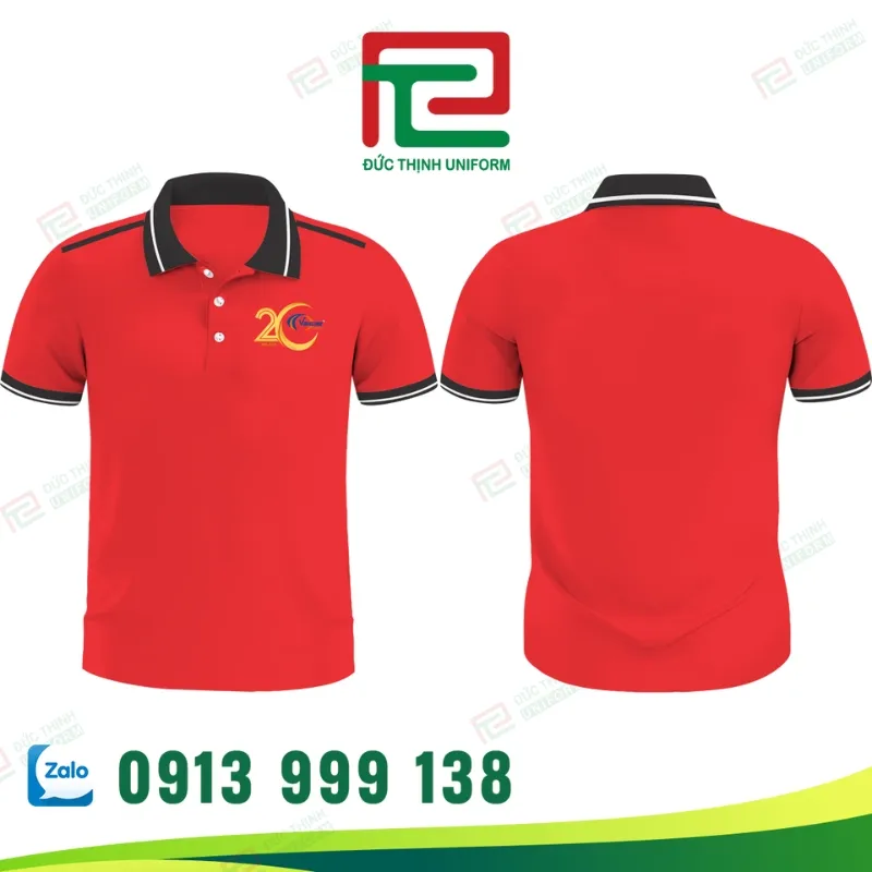 áo thun đồng phục cổ trụ