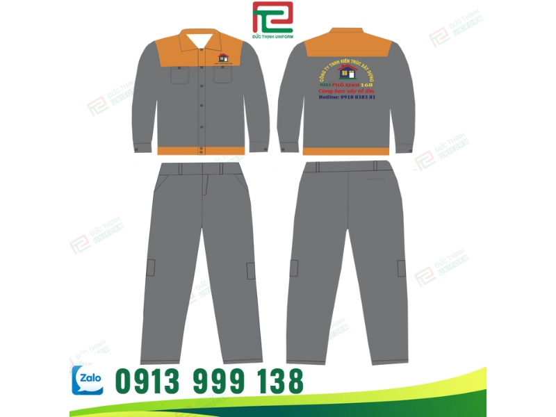 Đồng phục bảo hộ lao động thiết kế chắc chắn, an toàn, giúp bảo vệ người mặc 