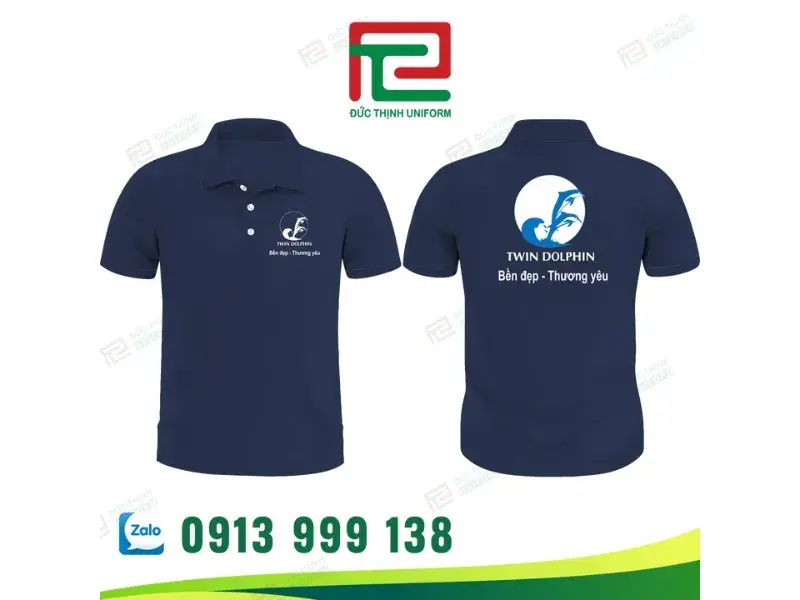 may đồng phục áo thun cá sấu