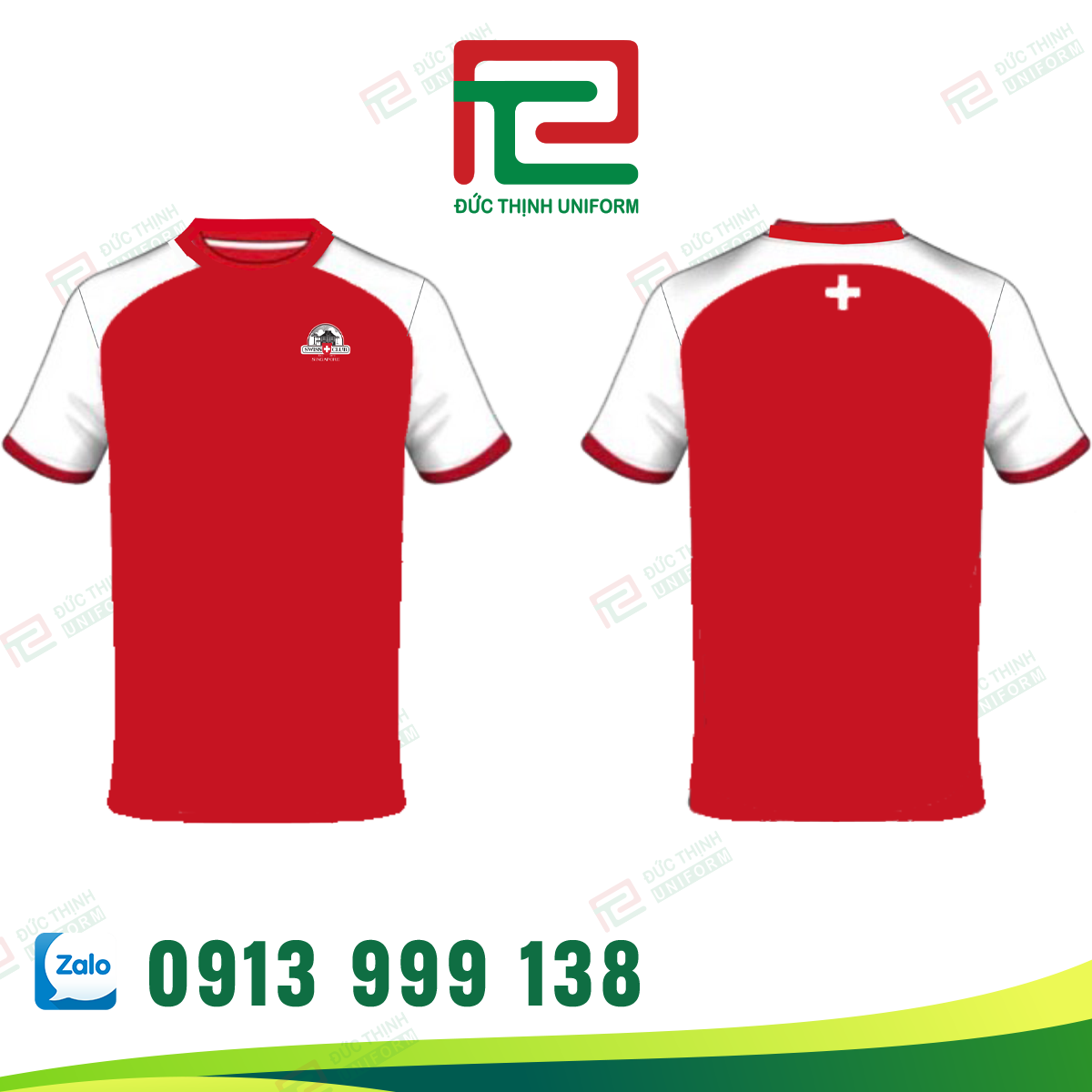 Áo thun đồng phục cổ tròn SINGAPORE